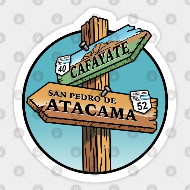 San Pedro de Atacama Sign Sticker by Cerealbox Labs